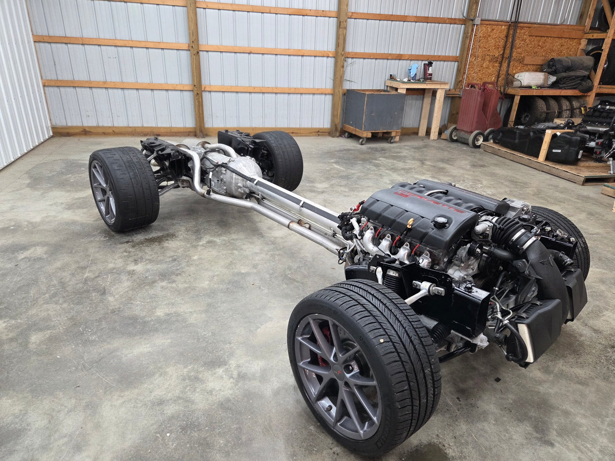 2007 C6 Corvette 6.0L LS2 Engine & 6 Speed Automatic Transmission Complete Rolling Chassis 45K