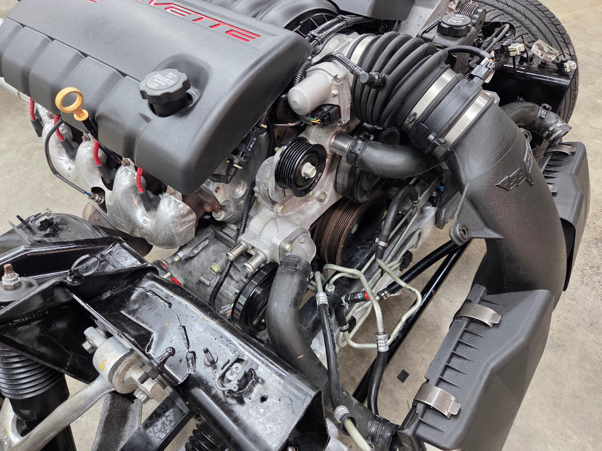 2007 C6 Corvette 6.0L LS2 Engine & 6 Speed Automatic Transmission Complete Rolling Chassis 45K
