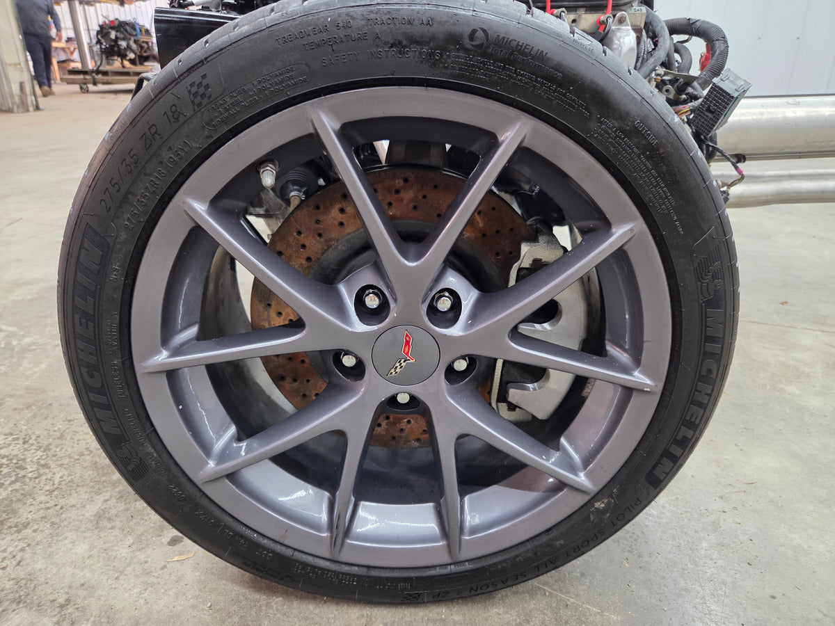 2007 C6 Corvette 6.0L LS2 Engine & 6 Speed Automatic Transmission Complete Rolling Chassis 45K